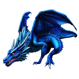 Blue Dragon And Castle Png 06252024 PNG image