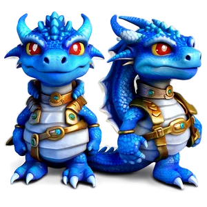 Blue Dragon And Warrior Princess Png 06252024 PNG image