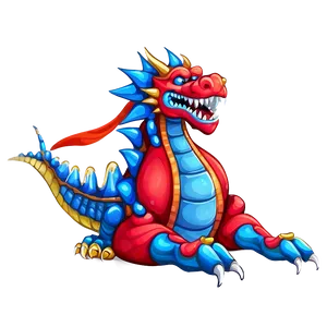 Blue Dragon Illustration PNG 06252024