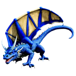 Blue Dragon In Flight PNG Vub