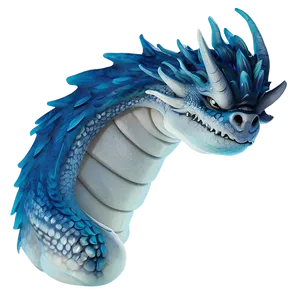 Blue Dragon In Mist PNG 06252024
