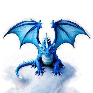 Blue Dragon In Snow PNG 74 PNG