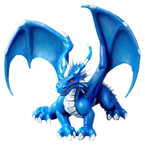 Blue Dragon With Crystal Png 06252024 PNG image