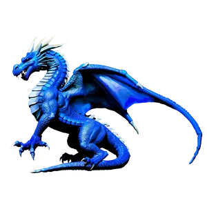 Blue Dragon With Knight PNG Dog73 PNG