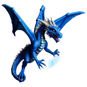 Blue Dragon With Magic Spell PNG 06252024