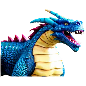 Blue Dragon With Magic Spell Png Xmv PNG image