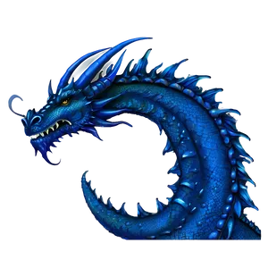 Blue Dragon With Stars Png 06252024 PNG image