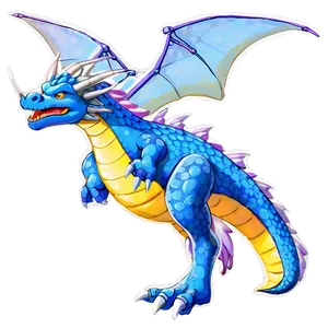 Blue Dragon With Wings Spread PNG Ebo69 PNG