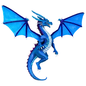 Blue Dragon With Wings Spread Png Spx PNG image