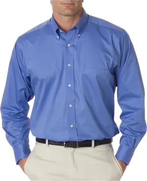 Blue Dress Shirt Man PNG