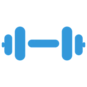 Blue Dumbbell Icon
