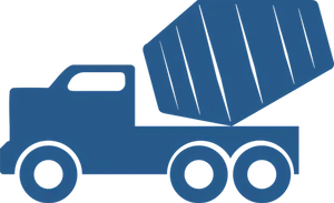 Blue Dump Truck Vector Illustration