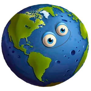 Blue Earth Cartoon Png 05252024 PNG image