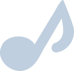 Blue Eighth Note Graphic PNG