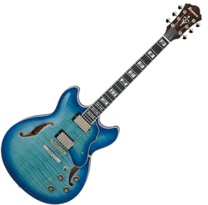 Blue Electric Guitar Isolated PNG image