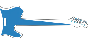 Blue_ Electric_ Guitar_ Silhouette