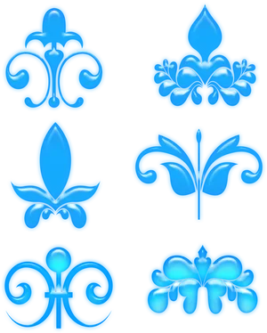 Blue Elegant Design Elements PNG image