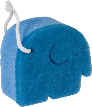 Blue Elephant Spongewith String PNG image