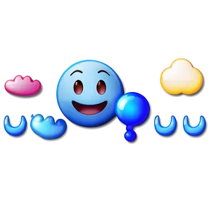 Blue Emoji Characters Png Edition 42 PNG image