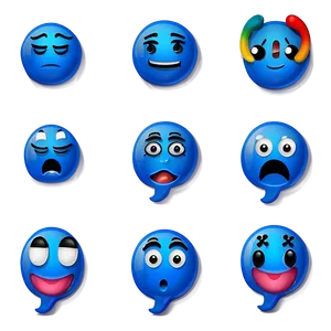 Blue Emoji Signals PNG Compilation 92 PNG