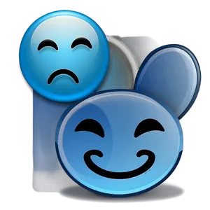 Blue Emojis PNG For Chat Apps Yoc PNG
