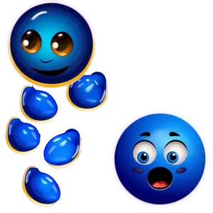Blue Emojis PNG For Messaging 06282024