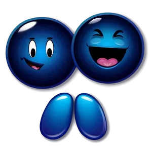 Blue Emojis PNG For Messaging 06282024