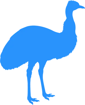 Blue Emu Silhouette Graphic PNG image