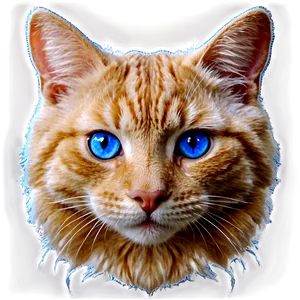 Blue Eyed Cat Head Portrait PNG 5 PNG