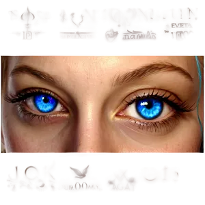 Blue Eyes Fantasy Art PNG Mvt19 PNG