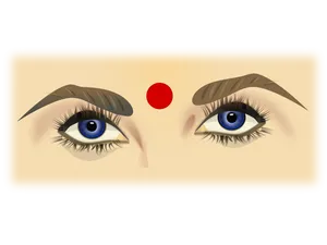 Blue Eyes Symmetry Illustration