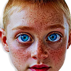 Blue Eyes With Freckles PNG 06122024