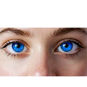 Blue Eyes With Reflection PNG 06122024