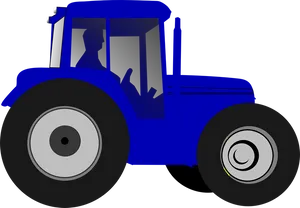 Blue Farm Tractor Vector PNG image