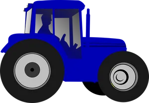 Blue Farm Tractor Vector Illustration PNG image