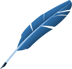 Blue Feather Quill Pen.png PNG image