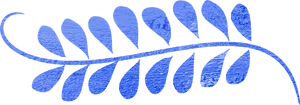 Blue Fern Leaf Artwork