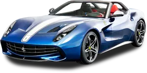 Blue Ferrari Convertible Sports Car PNG image