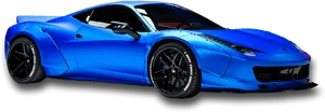 Blue Ferrari Sports Car Isolated PNG image