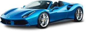 Blue Ferrari Sports Car Profile PNG image