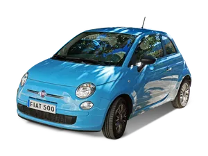 Blue Fiat500 Side View