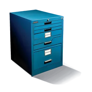 Blue Filing Cabinet PNG Nve