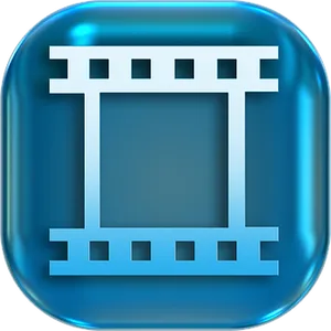 Blue Film Reel Icon PNG image