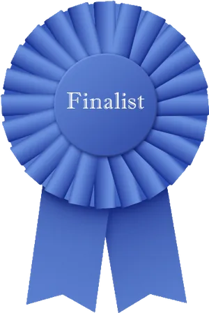 Blue Finalist Award Ribbon PNG image