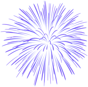 Blue Firework Explosion Graphic PNG image
