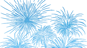 Blue Fireworks Display PNG image