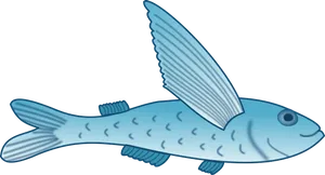 Blue Fish Cartoon Illustration PNG image