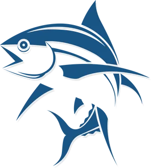 Blue Fish Logo Design PNG image