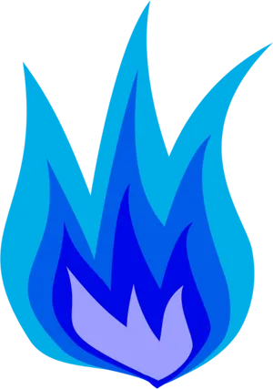 Blue Flame Graphic Vector PNG image