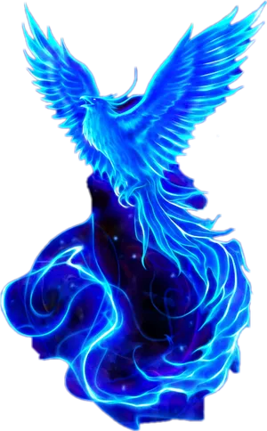 Blue Flame Phoenix Art